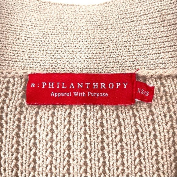 N: PHILANTHROPY Milan Distressed Button Front Cardigan - Picture 8 of 9
